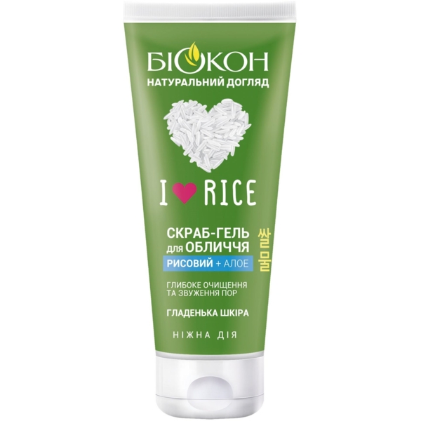 Скраб-гель для лица Біокон I love rice рисовый 90 мл - Pampik