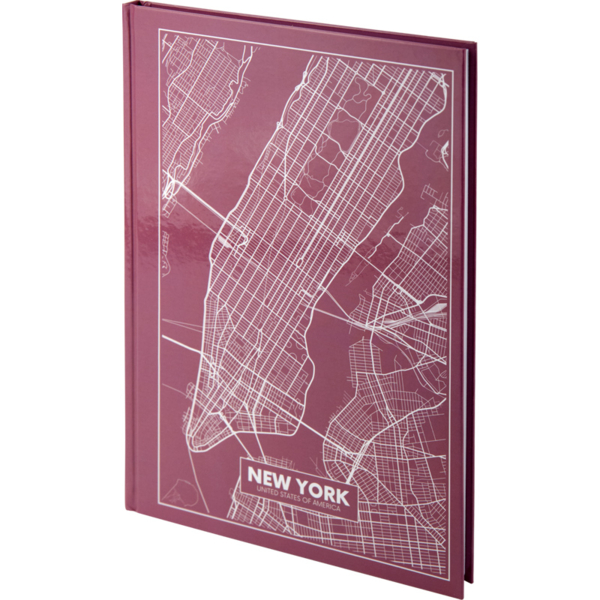 Книга записная Axent Maps New York A4, в клеточку, 96 листов, розово-коричневая (8422-543-A) - Pampik - 2