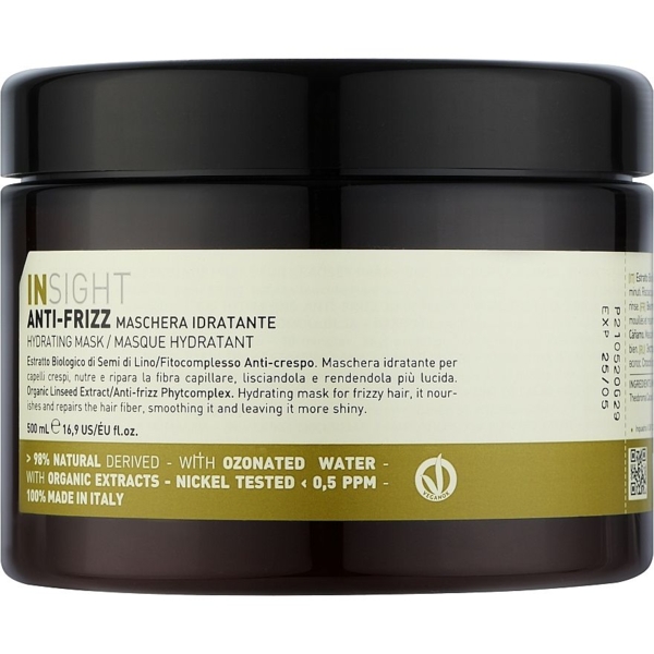 Маска Insight Anti-Frizz Hair Hydrating Mask Зволожуюча 500 мл - Pampik