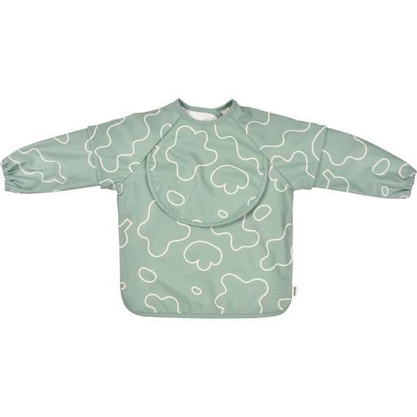Нагрудник-фартух Beaba з рукавами, зелений (913577) - Pampik