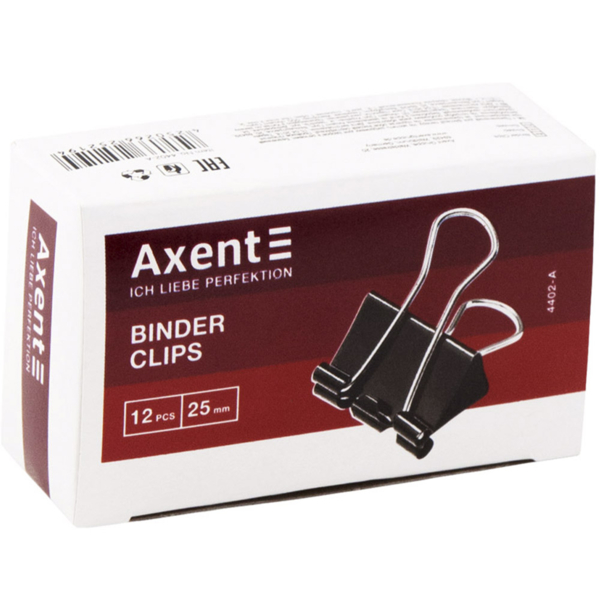 Биндер Axent 25 мм 12 шт. (4402-A) - Pampik