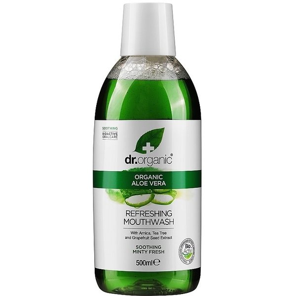 Ополаскиватель для полости рта Dr.Organic Bioactive Oralcare Aloe Vera Mouthwash, 500 мл - Pampik