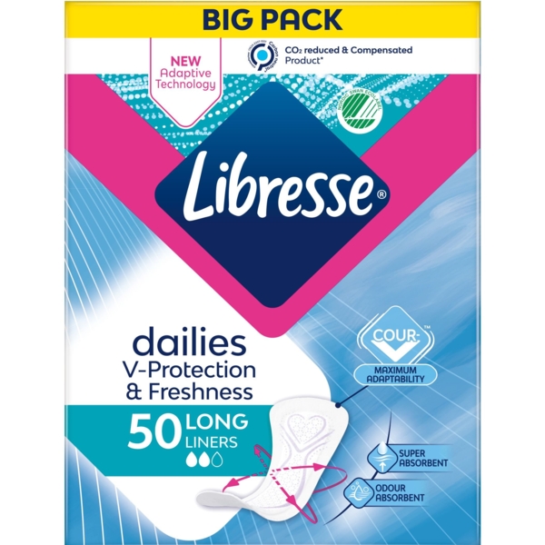 Гигиенические прокладки Libresse Dailies Fresh Long 50 шт. - Pampik