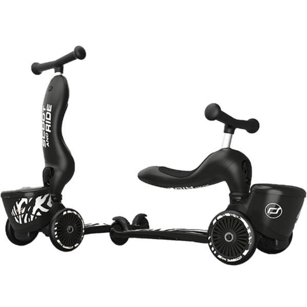 Самокат Scoot and Ride Highwaykick-1 Lifestyle Зебра, чорний (SR-210621-ZEBRA) - Pampik