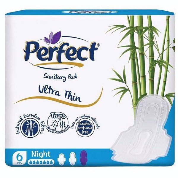 Прокладки ультратонкі Perfect Natural Ultra Thin Night 6 шт. - Pampik