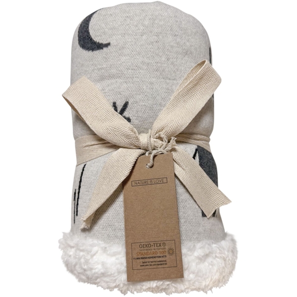 Дитяча ковдра Kaiser Зоо зима, 100х80 см, біло-сірий (65219) - Pampik - 5