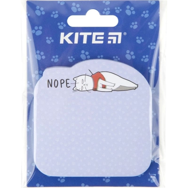 Блок паперу з клейким шаром Kite Nope cat 70х70 мм 50 аркушів (K22-298-1) - Pampik - 2