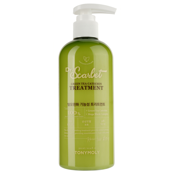 Кондиционер-маска Tony Moly Dr.Scarlet Green Tea Catechin Anti Hair Loss, 300 мл - Pampik
