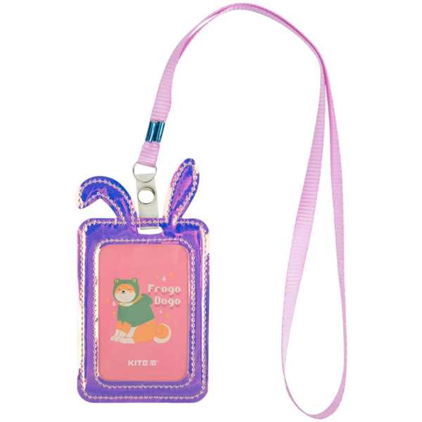 Бейдж Kite Bunny с голографическим эффектом малиновый (K22-449-02) - Pampik - 4