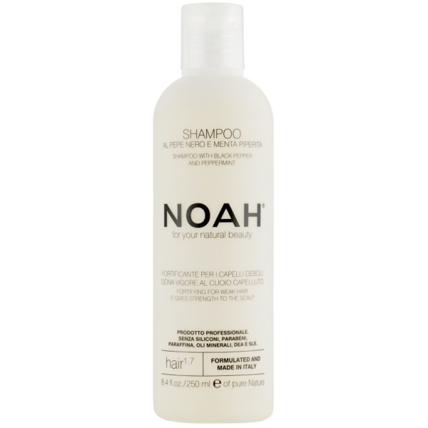 Шампунь Noah Hair Укрепляющий, с черным перцем и мятой, 250 мл - Pampik