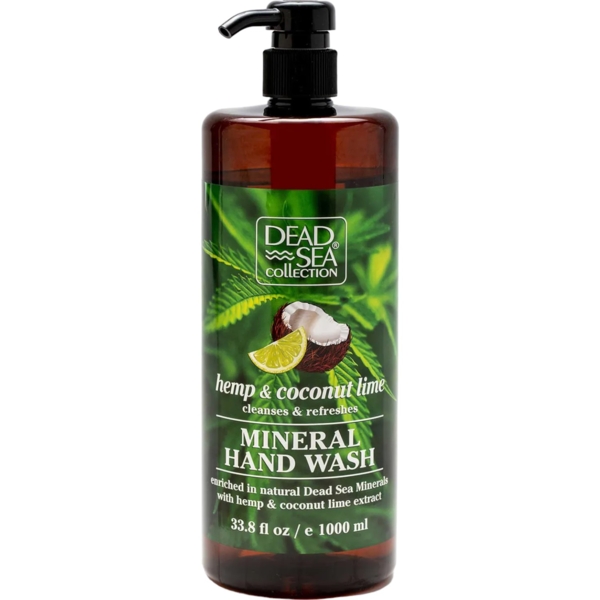 Рідке мило Dead Sea Collection з мінералами Мертвого моря та екстрактами коноплі, кокосу та лайма, 1000 мл - Pampik