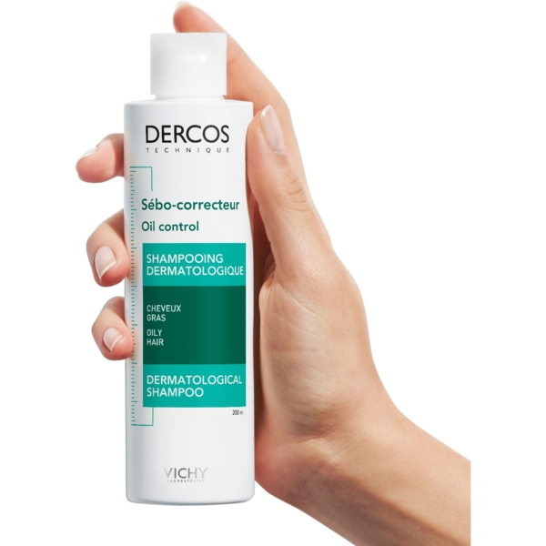 Шампунь для жирных волос Vichy Dercos Sebo-correcteur Oil Control Dermatological Shampoo, 200 мл - Pampik - 6