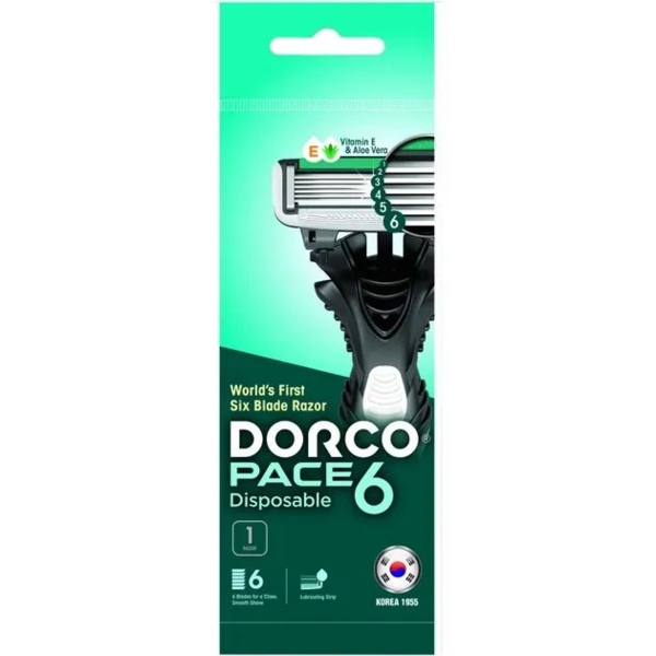 Бритва одноразовая Dorco Pace6 6 лезвий, 1 шт. - Pampik