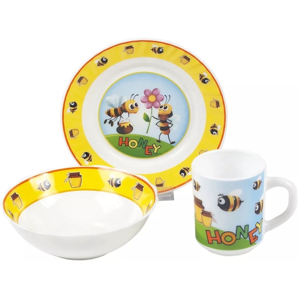 Детский набор посуды Vittora Мед VT-407H 3 предмета.(105760) - Pampik