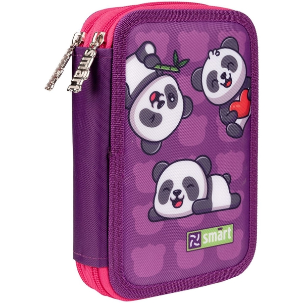 Пенал твердий Smart HP-01 Hi, panda, 13х21х4 см, фіолетовий (533274) - Pampik