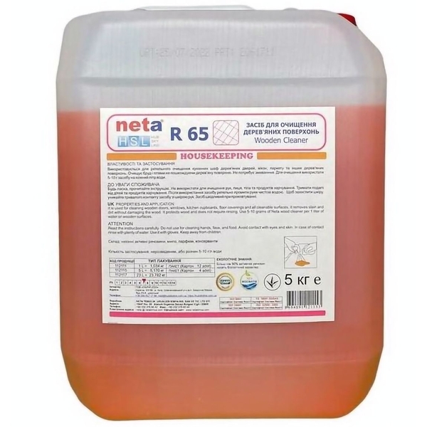 Засіб для очищення дерев'яних поверхонь Neta R 65 концентрат 1:50 5 кг - Pampik