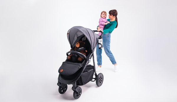 Прогулянкова коляска Lionelo Natt Grey Stone, сіро-чорна (LO-NATT GREY STONE) - Pampik - 8