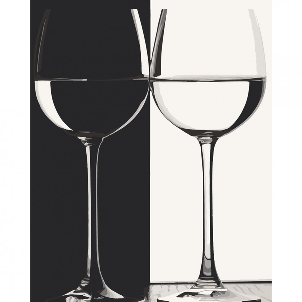 Картина за номерами ArtCraft Чорне і біле 40x50 см (12144-AC) - Pampik