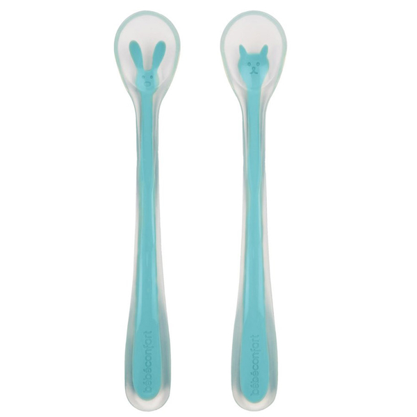 Ложечки Bebe Confort Silicone Spoons, голубые, 2 шт. (3105204300) - Pampik