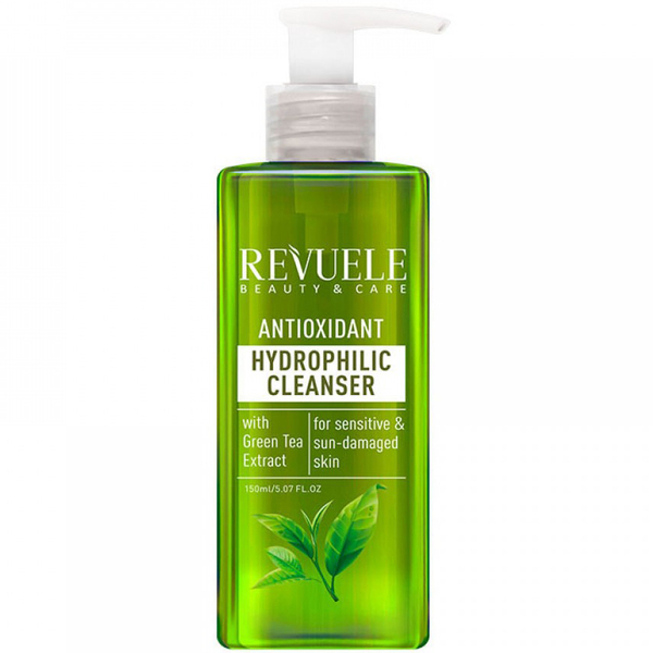 Гидрофильный антиоксидантный гель для умывания Revuele Hydrophilic Cleanser, с экстрактом зеленого чая, 150 мл - Pampik