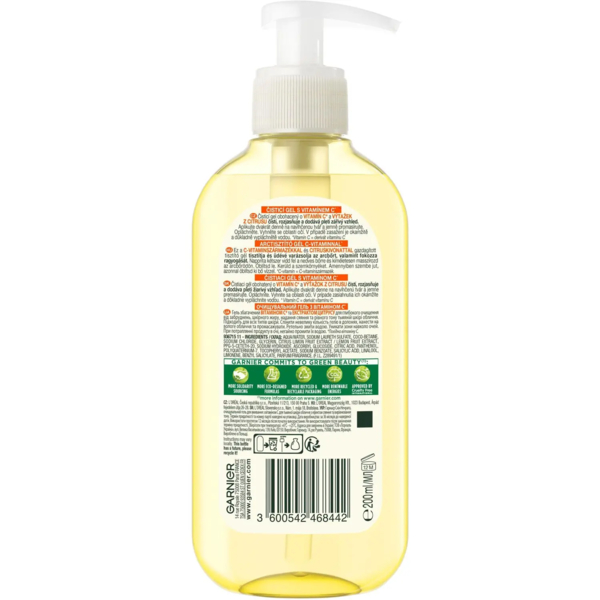 Очищаючий гель для вмивання Garnier Skin Naturals з вітаміном С 200 мл - Pampik - 2