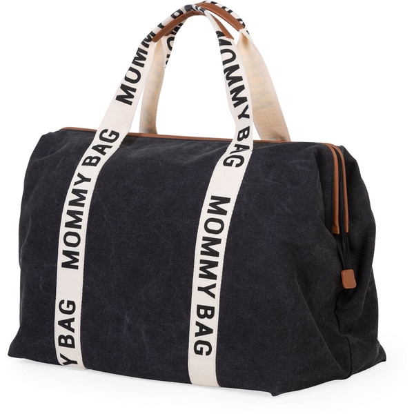 Сумка Childhome Mommy bag Signature - Canvas Black, черный (CWMBBSCBL) - Pampik