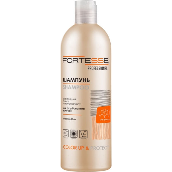 Шампунь Fortesse Professional Color Up & Protect Стійкість кольору, для фарбованого волосся, 400 мл - Pampik