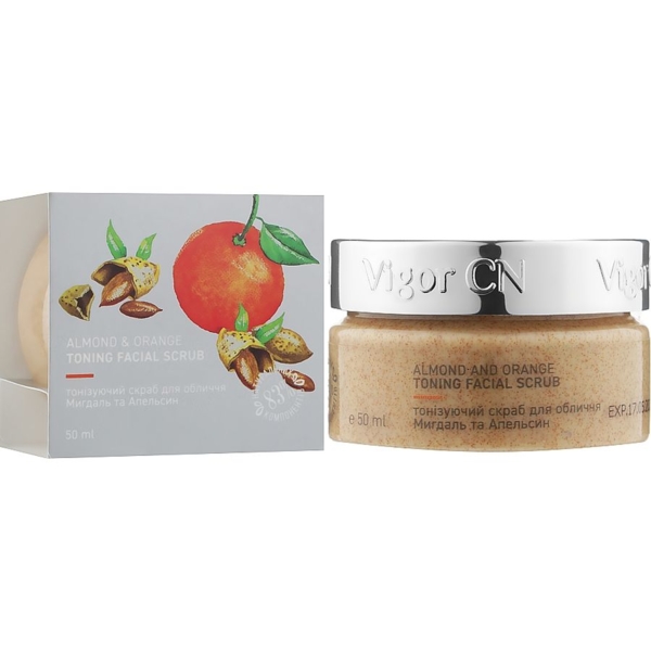 Скраб для лица Vigor CN Апельсин и Миндаль 50 мл - Pampik - 2