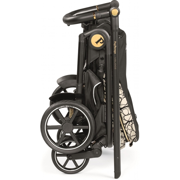 Коляска Peg-Perego Veloce Grafic Gold, 3 в 1, золота з чорним (PACK-VEL31SL50RO01) - Pampik - 18