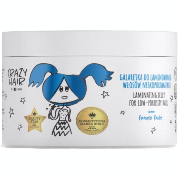 Желе для ламінування волосся з низьким рівнем пористості HiSkin Crazy Hair Лісові фрукти, 300 мл - Pampik