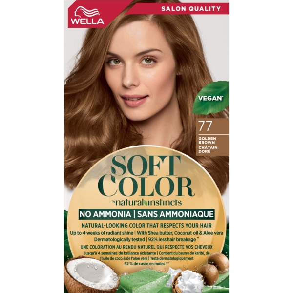 Краска для волос Wella Soft Color тон 77 Золотисто-коричневый, 125 мл - Pampik