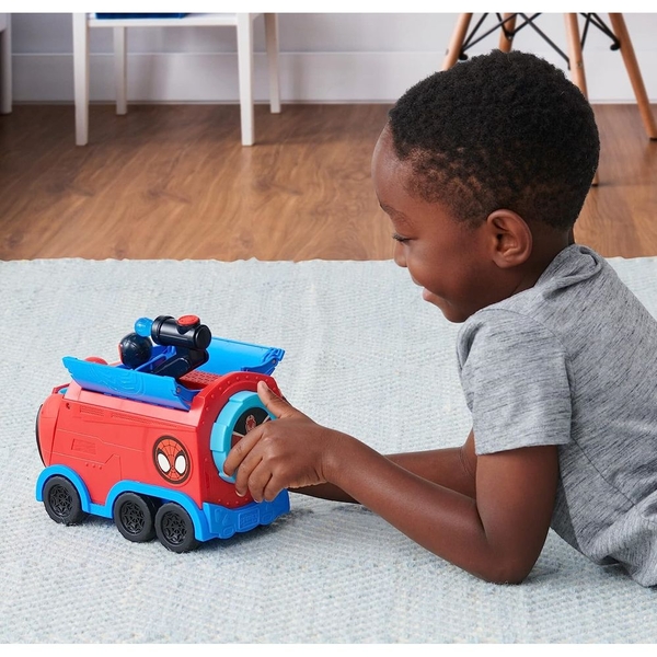 Машинка Spidey Deluxe Feature Vehicle Web Spinning Hauler Павутинний тягач (SNF0081) - Pampik - 13