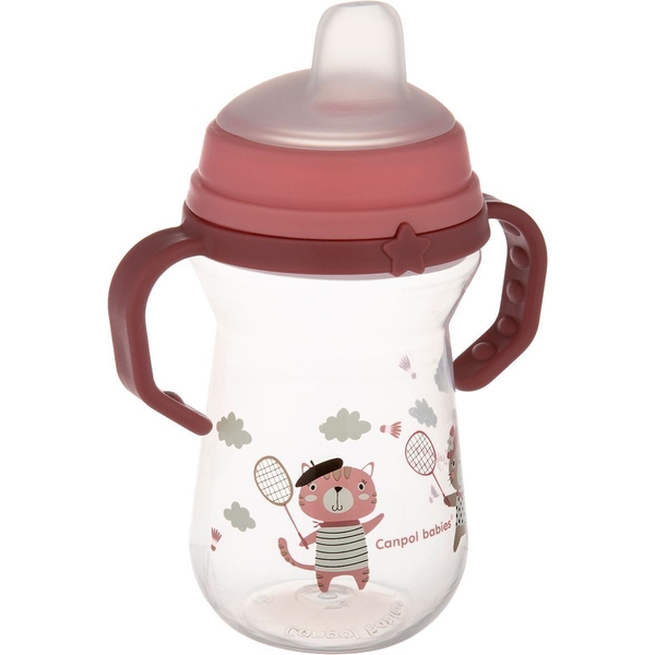 Кружка тренувальна Canpol babies First Cup Bonjour Paris, 250 мл, рожевий (56/613_pin) - Pampik - 6