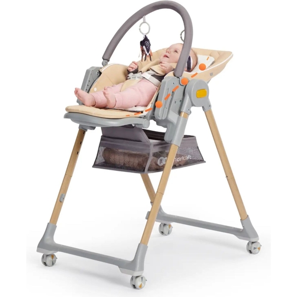 Стільчик для годування Kinderkraft Lastree Beige Wood бежевий (00-00304465) - Pampik - 9