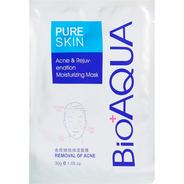 Маска для обличчя Bioaqua Pure Skin Acne&Rejuvenation Moisturizing Mask, 30 г - Pampik
