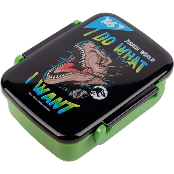 Ланч-бокс Yes Jurassic World, 420 мл, зеленый с черным (707762) - Pampik