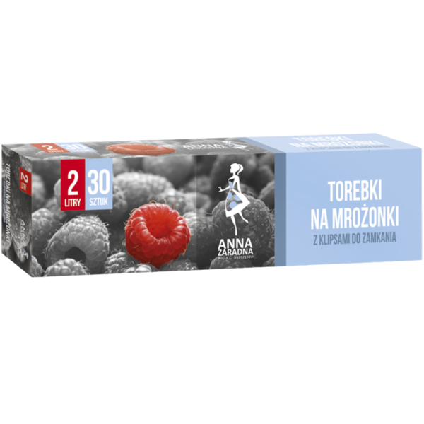 Пакеты для замораживания с клипсами Anna Zaradna, 2 л, 30 шт. - Pampik