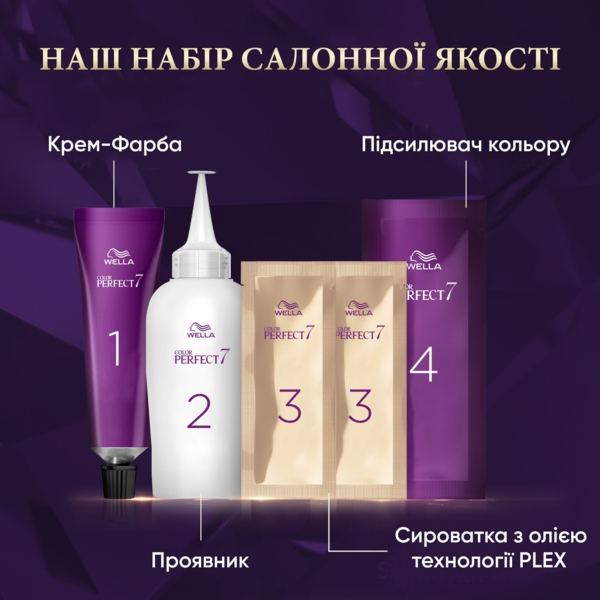 Стойкая крем-краска для волос Wella Color Perfect 1/0, Черный - Pampik - 7