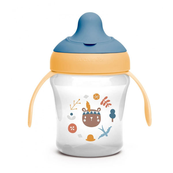 Чашка з носиком Suavinex Лісові історії, 200 мл, жовта (401194) - Pampik