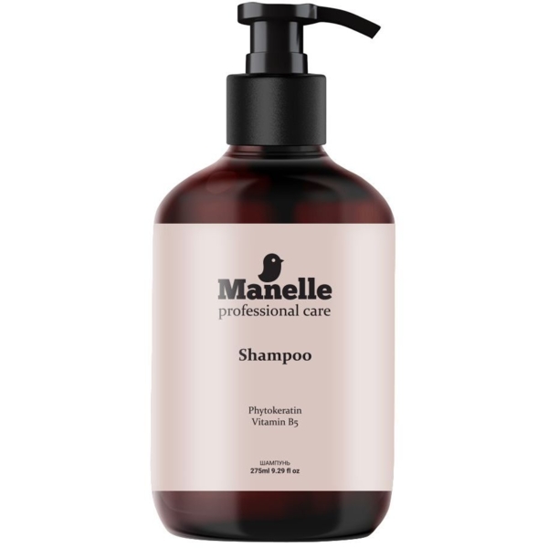 Шампунь безсульфатний Manelle з фітокератином та вітаміном В5, 275 мл - Pampik
