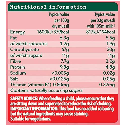 Мюсли Organix з малиною та бананом органічні з 10 місяців 200 г - Pampik - 3