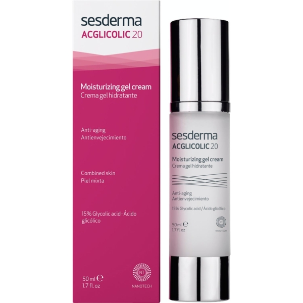 Зволожуючий крем-гель для обличчя Sesderma Acglicolic20 Moisturizing Cream-Gel 50 мл - Pampik