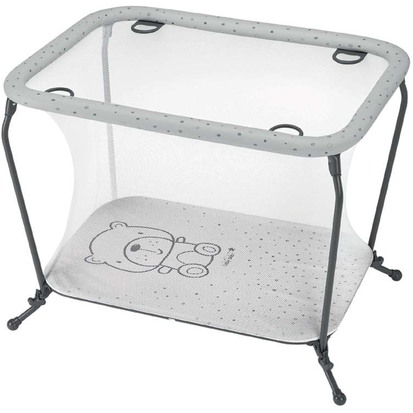 Манеж CAM Lusso, з ведмедиком, сірий - Pampik