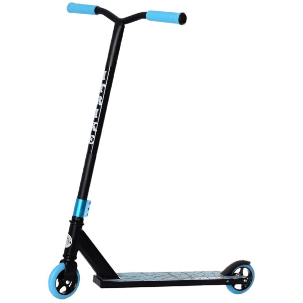 Самокат трюковый iTrike SR 2-066-5-B2 черный с голубым (25655) - Pampik