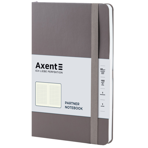 Книга записна Axent Partner Soft Earth Colors, A5, в клітинку, 96 аркушів, коричнева (8620-01-A) - Pampik - 2