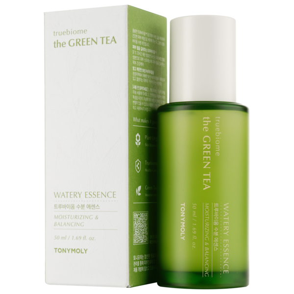 Есенція для обличчя Tony Moly Green Tea True Biome Watery Essence, із зеленим чаєм, 55 мл - Pampik