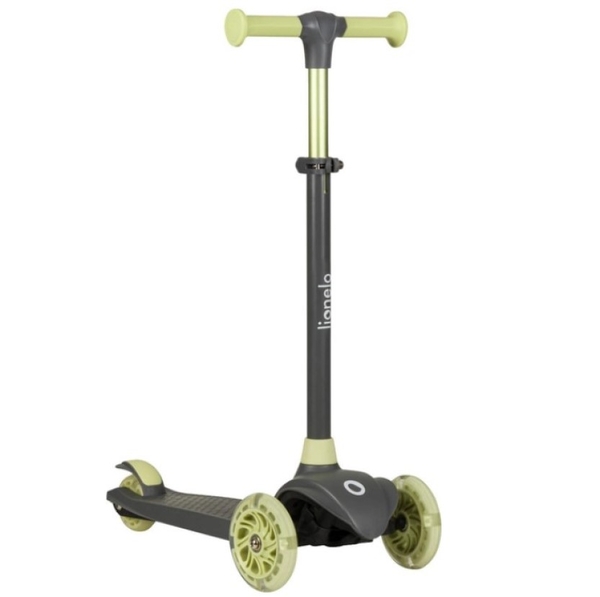 Детский самокат Lionelo Jessy Grey/Green, серый с зеленым (LOE-JESSY GREY GREEN) - Pampik