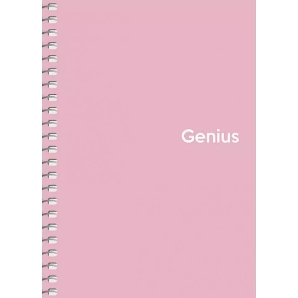 Блокнот для записів Genius, А6, в клітинку, спіраль, 80 л., Пудра (A6-080-6805K) - Pampik