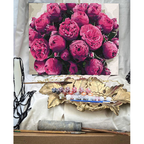 Картина за номерами ArtCraft Загадкові півонії 40x50 см (13102-AC) - Pampik - 3