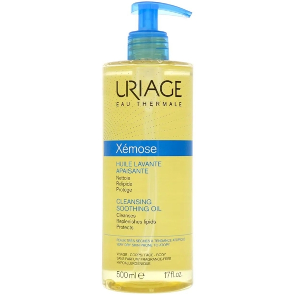 Заспокійлива очищувальна олія Uriage Xemose, 500 мл - Pampik